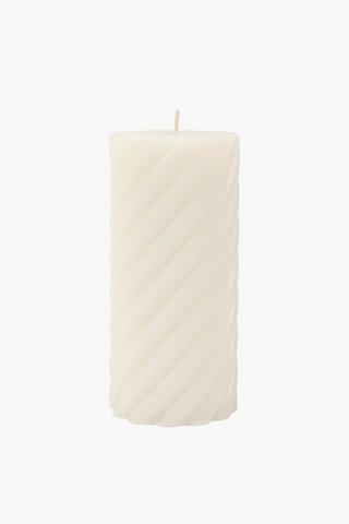 Cotton Blossom Swirl Candle, 7x15cm