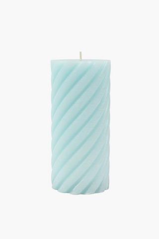Sea Salt Swirl Candle, 7x15cm