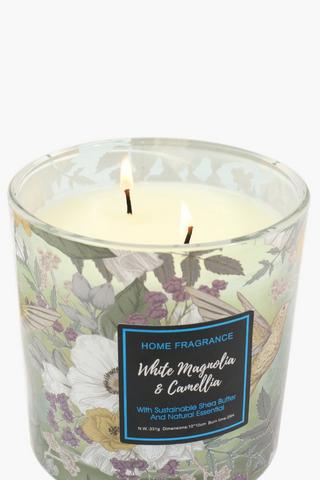 Magnolia And Camellia Glass Candle,