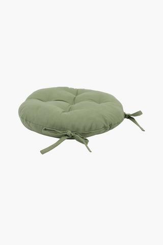 Plain Round Cotton Chair Pad, 40cm