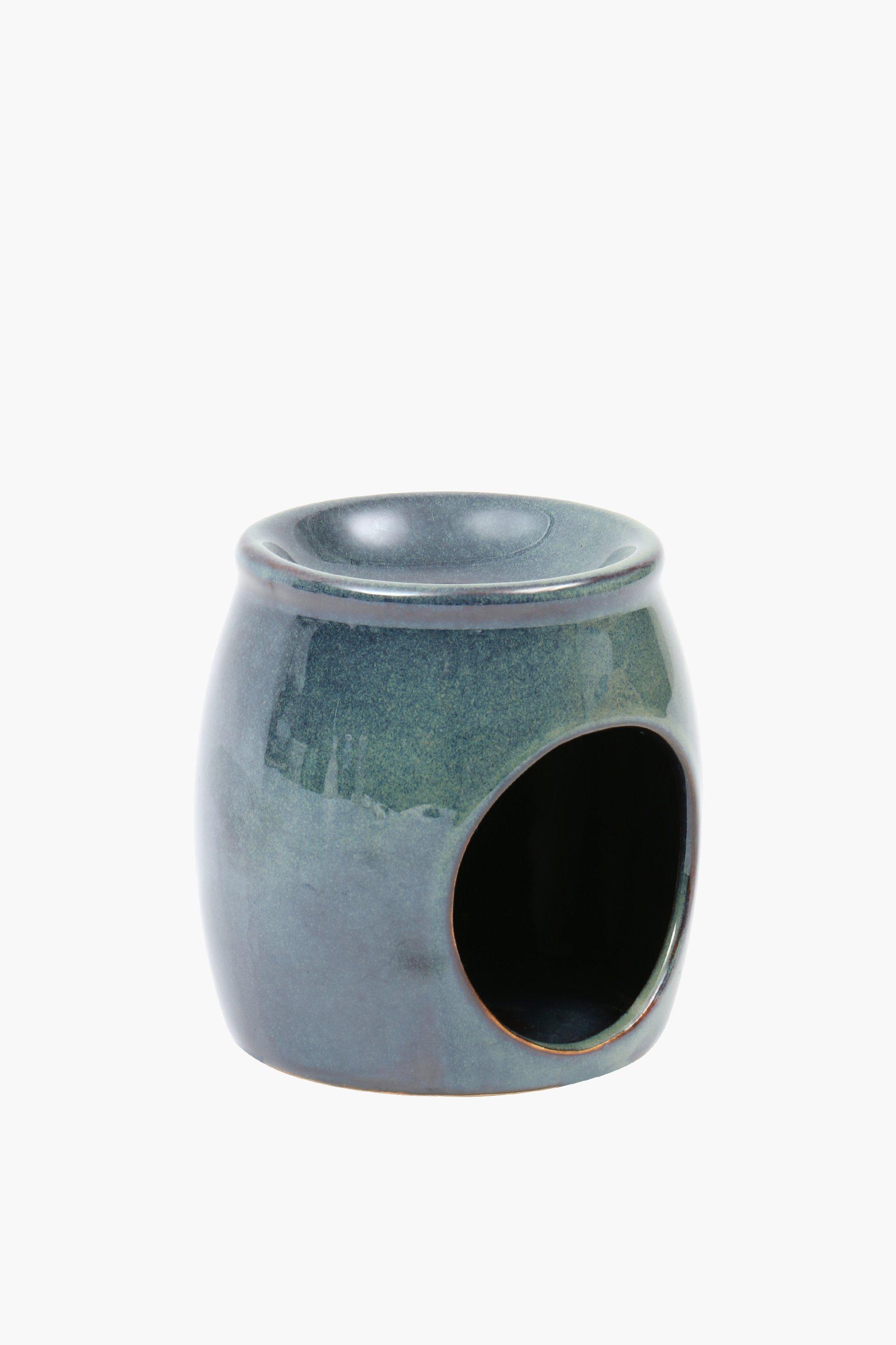 Glaze Ceramic Oil Burner, 11x11cm