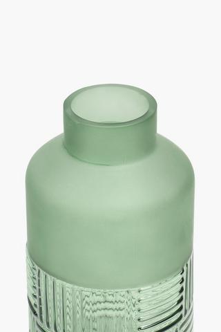 Geo Embossed Frost Vase, 12x26cm