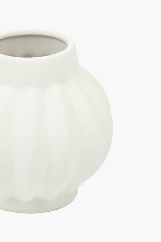 Agbaja Ribbed Vase, 15x15cm