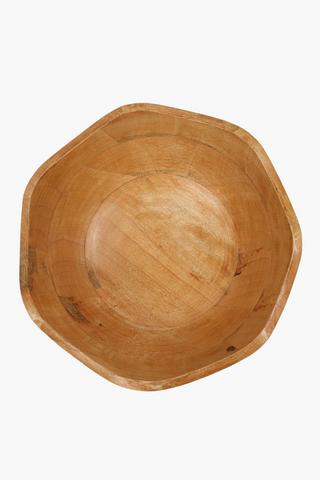Wooden Wavy Salad Bowl