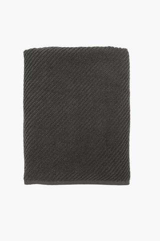 Diagonal Textured Cotton Hand Towel