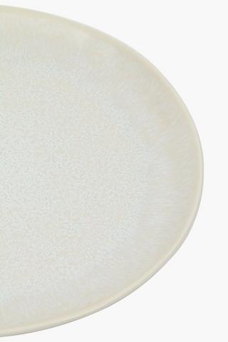 Glaze Snow Stoneware Dinner Plate