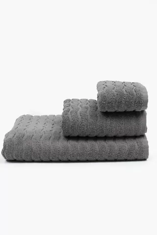 Premium Cotton Textured Wave Guest Towel