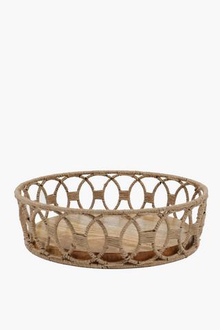 Wooden Rope Fruit Bowl