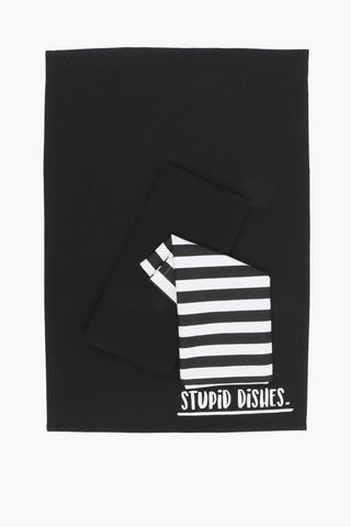 3 Pack Chill On Cotton Tea Towels