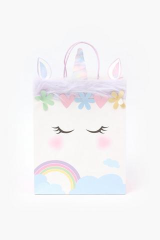 Faux Fur Unicorn Gift Bag Medium