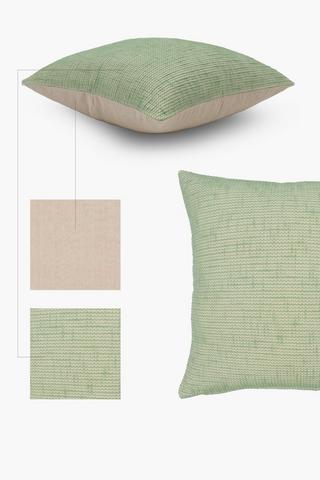 Extra Textured Plain Cotton Scatter Cushion, 60x60cm