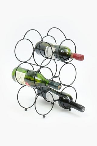 6 Bottle Metallic Wine Rack