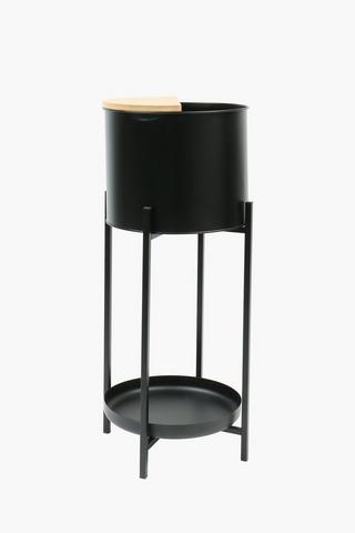 Metal Ice Bucket On Stand