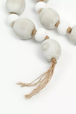 Wash Wood String Beads, 142cm