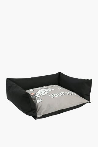 3 Sided Script Pet Bed Large