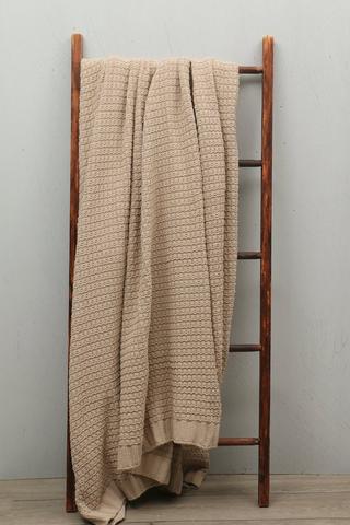 Premium Cotton Knitted Classic Throw, 230x250cm