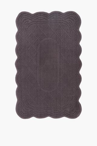 Jacquard Scalloped Cotton Bath Mat