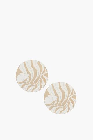 Colab Astrid Blumer 2 Pack Wooden Coasters