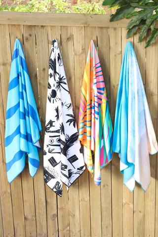 Microfibre Palms Beach Towel, 70x130cm