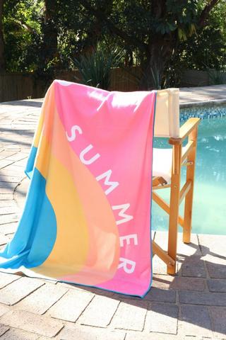 Microfibre Abstract Summer Beach Towel, 80x150cm
