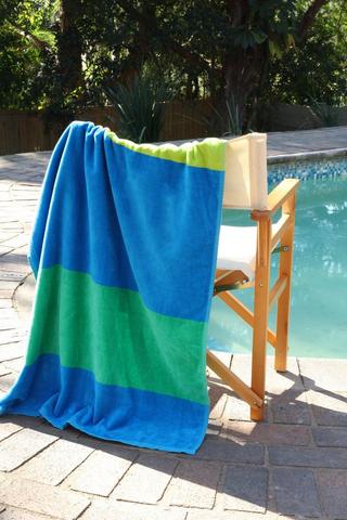 Cotton Jacquard Stripe Beach Towel, 85x160cm