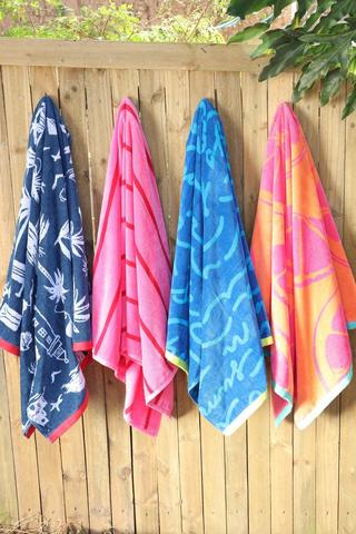 Cotton Jacquard Waves Cool Beach Towel, 85x160cm