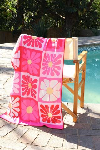 Microfibre Floral Beach Towel, 70x130cm