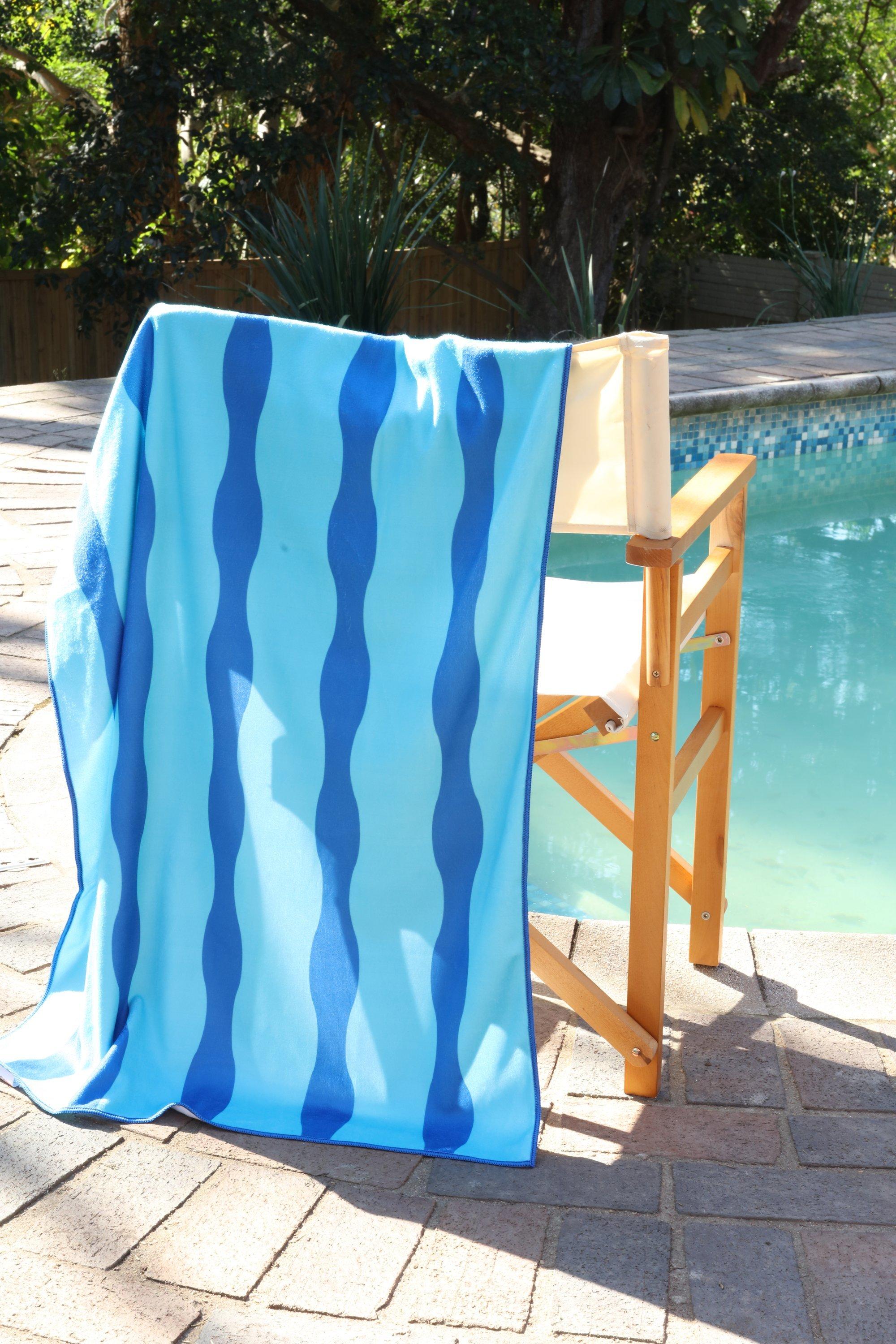 Microfibre Stripe Wave Beach Towel Small, 70x130cm