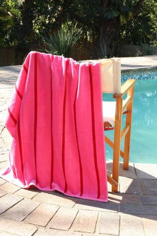 Cotton Jacqaurd Pin Stripe Beach Towel, 85x160cm