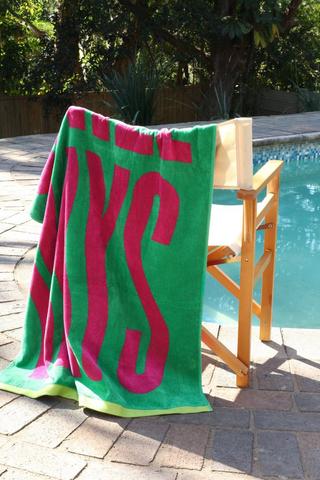 Cotton Jacquard Chill Days Beach Towel, 85x160cm