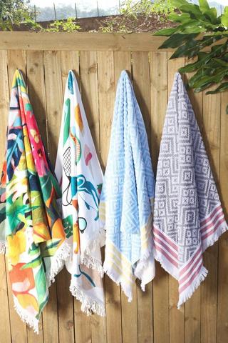 Cotton Fringe Kinsey Botanic Beach Towel, 90x150cm