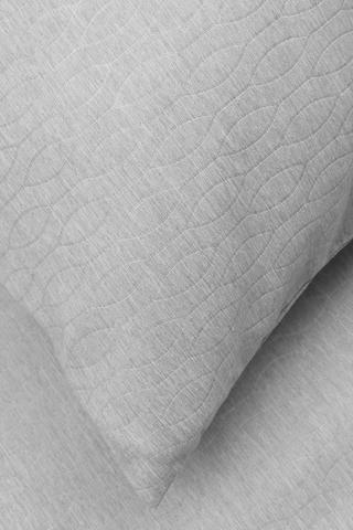 Soft Touch Marl Embossed Standard Pillowcase