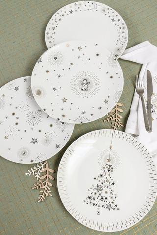 4 Pack Metallic Magic Dinner Plates