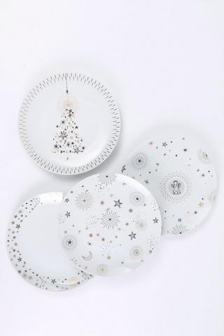 4 Pack Metallic Magic Dinner Plates