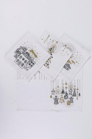 4 Pack Metallic Magic Napkins