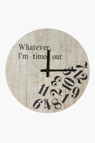 Time Out Paper Clock, 30cm