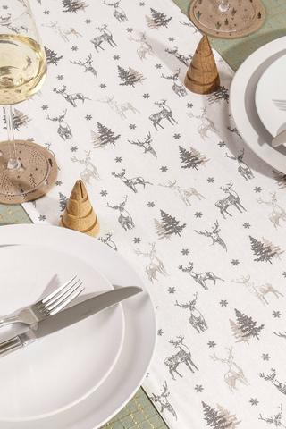 Reindeer Printed Table Runner