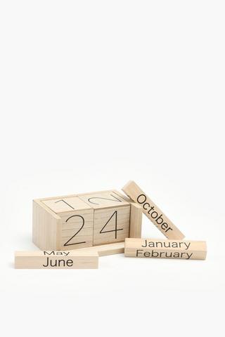 Wooden Block Calendar, 9x14cm