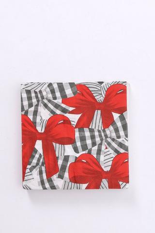 20 Pack Festive Bows Serviettes