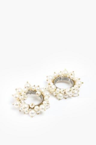 2 Pack Festive Pearls Napkin Rings