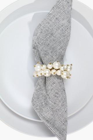 2 Pack Festive Pearls Napkin Rings