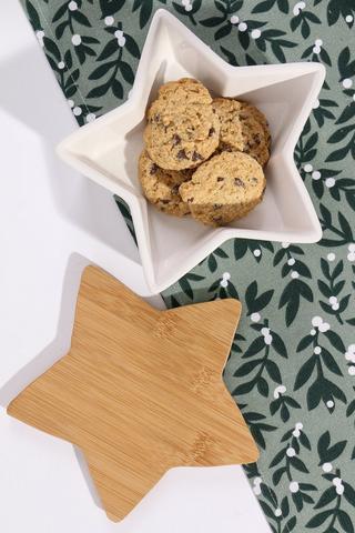 Bamboo Lid Festive Star Bowl
