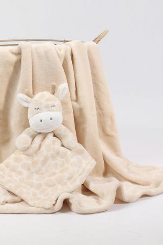 Soft Touch Blanket With Dudu Blanket Giraffe