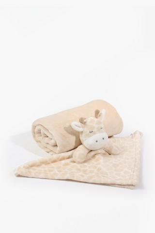 Soft Touch Blanket With Dudu Blanket Giraffe