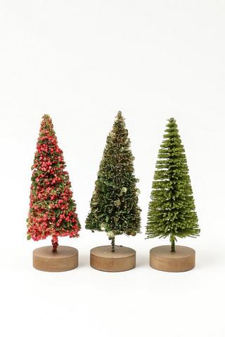 3 Pack Berry Cone Festive Trees