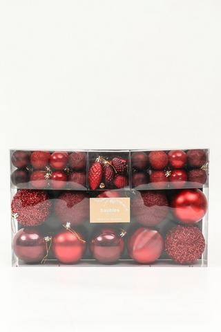 50 Pack Assorted Baubles