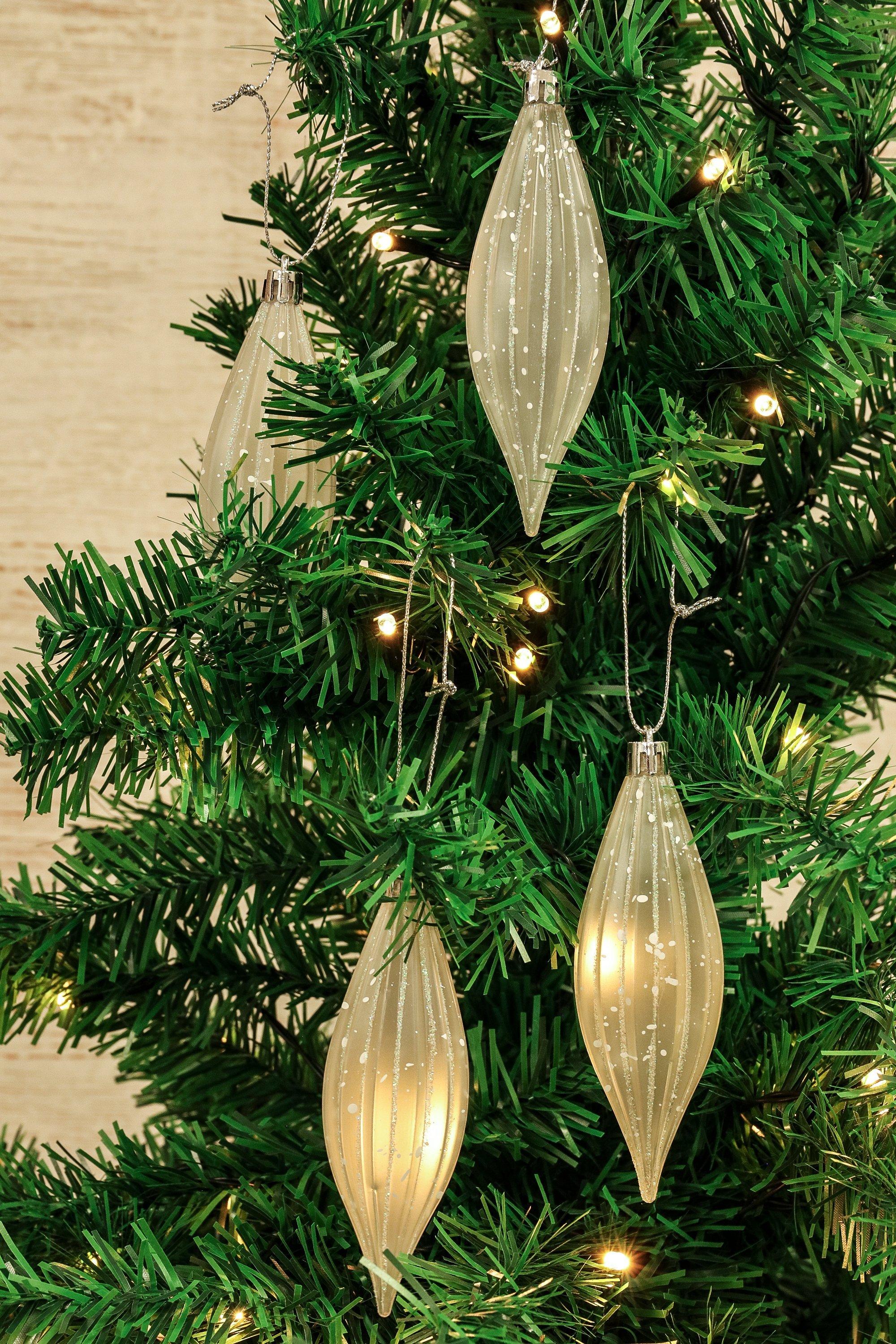 6 Pack Teardrop Hanging Decor, 12cm