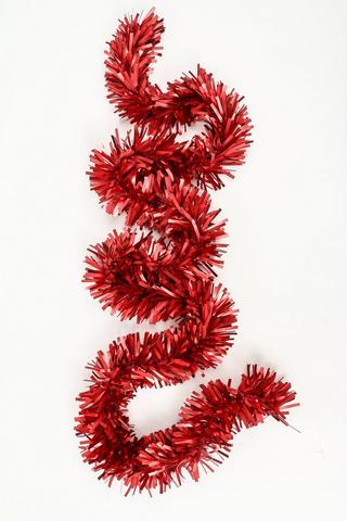 Matte Leaf Thick Tinsel Garland, 2m