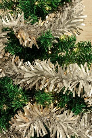 Matte Leaf Thick Tinsel Garland, 2m
