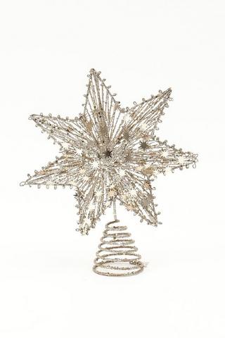 Glitter Star Tree Topper, 25x28cm